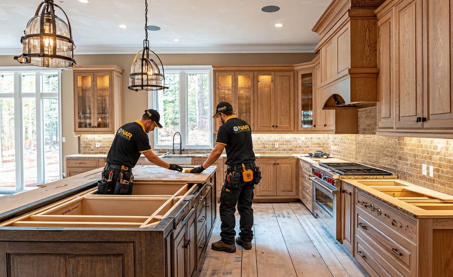 NAR Team Installing Luxury Kitchen